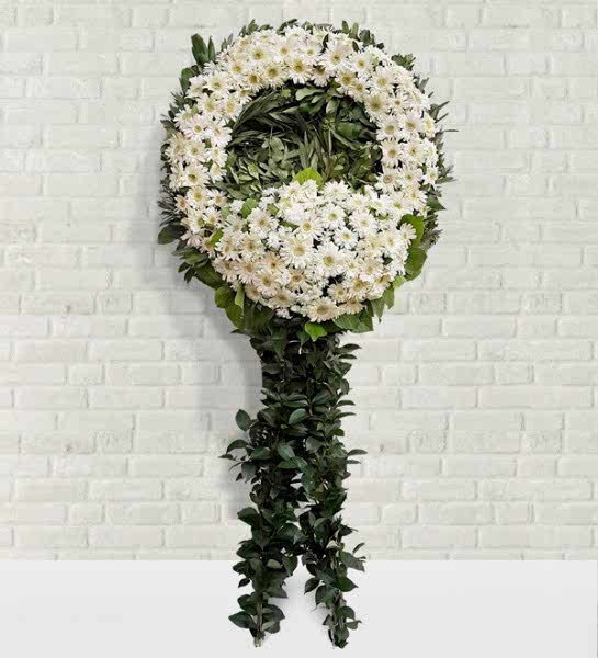 Beyaz Gerbera Çelengi